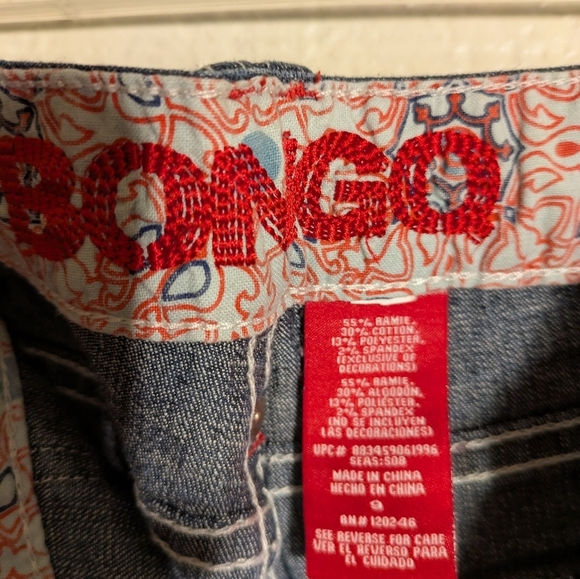 Bongo Stylish Blue  Denim Bermudas Size 9 - Picture 9 of 12